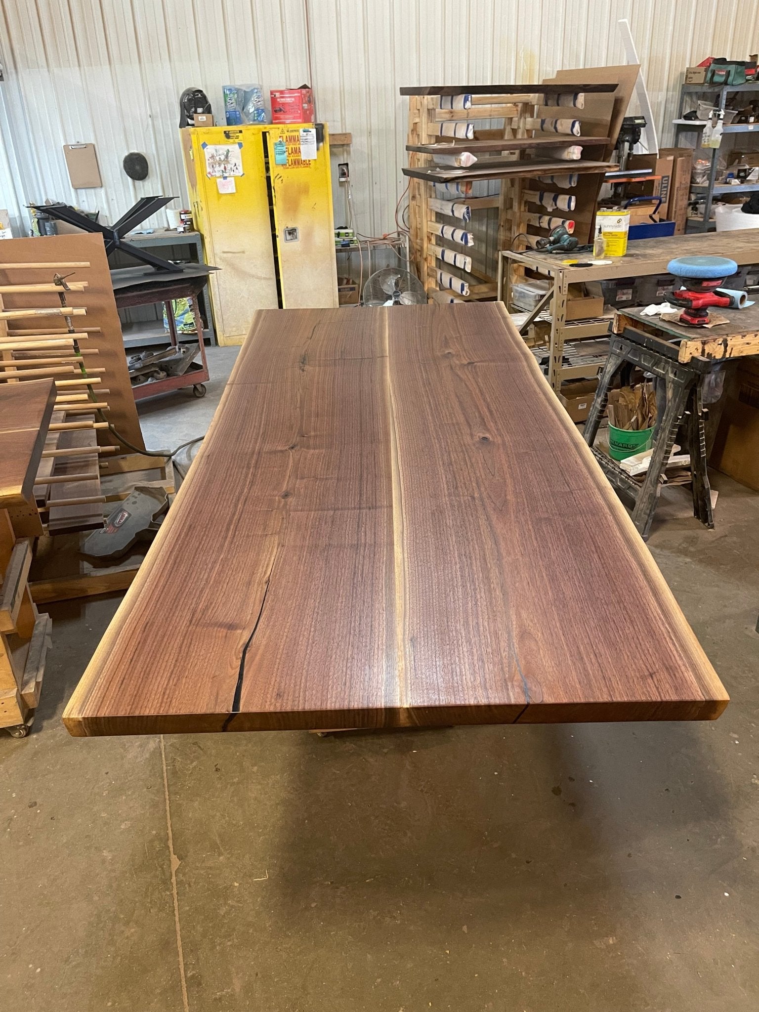 Black Walnut Book Matched Live Edge Table - FargoWoodworks