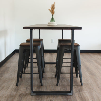 Black Walnut High Top Table - FargoWoodworks