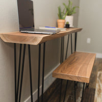 Live Edge Walnut Console Table - FargoWoodworks