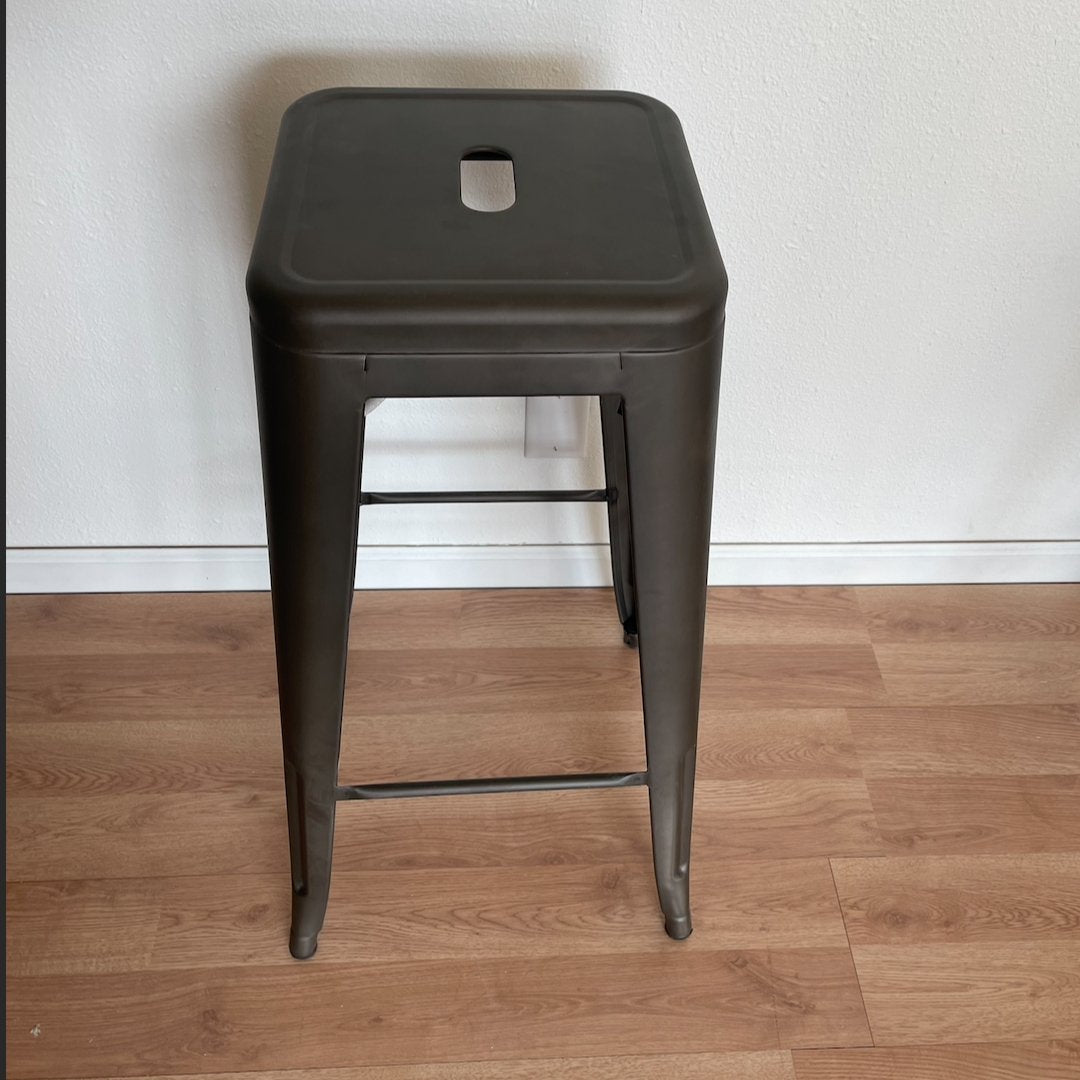 The Industrial Metal Bar Stool - FargoWoodworks