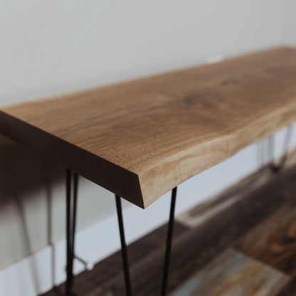 The Live Edge Walnut Bench - FargoWoodworks