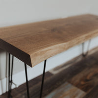 The Live Edge Walnut Bench - FargoWoodworks