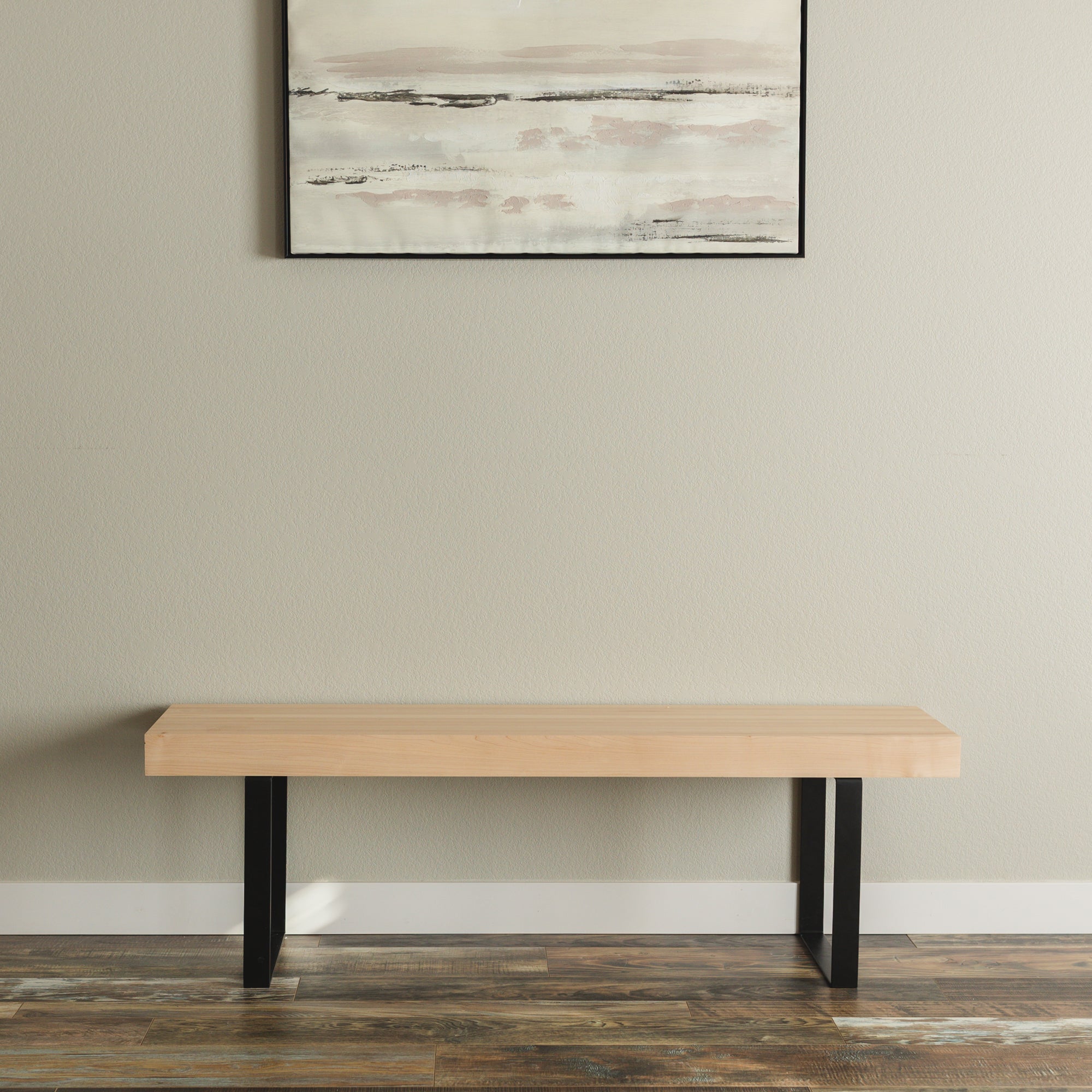 The Maple Butcher Block Bench - FargoWoodworks