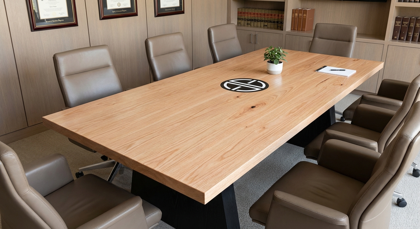 Red Oak - Clear Finish Conference Table