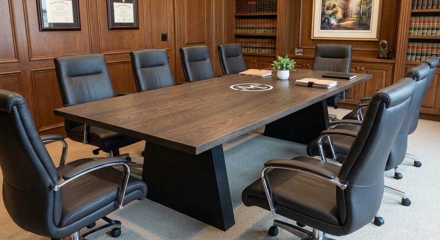White Oak - Rubio Black Finish Conference Table