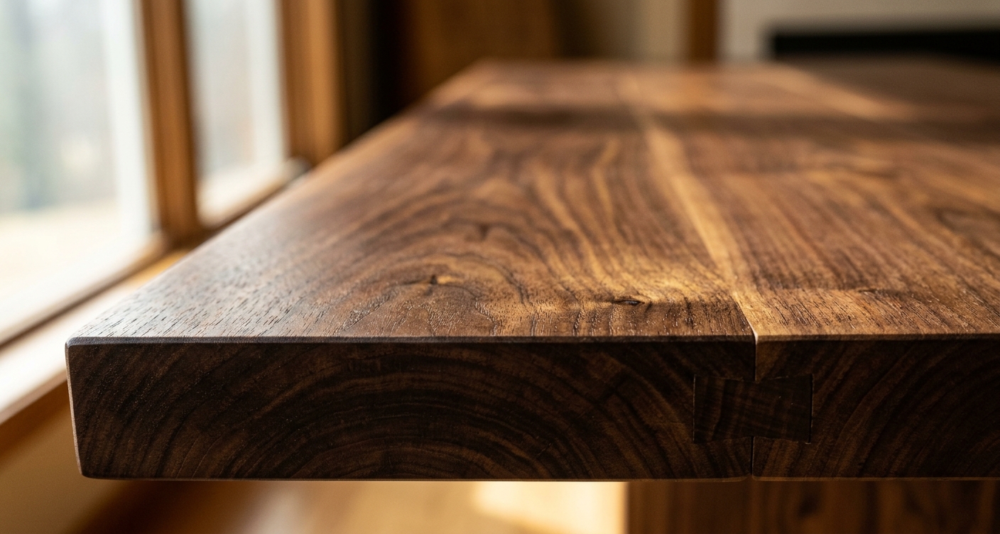 Hand-fitted dovetail joinery in Black Walnut